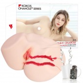 Мастурбатор-полуторс с двойным слоем материала и вибрацией Jenny Onahole Real Vagina - KOKOS - в Березниках купить с доставкой