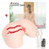 Мастурбатор-полуторс с двойным слоем материала и вибрацией Jenny Onahole Real Hips - KOKOS - в Березниках купить с доставкой