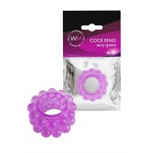Лиловое эрекционное кольцо с 2 рядами стимулирующих шариков - Erowoman-Eroman - в Березниках купить с доставкой