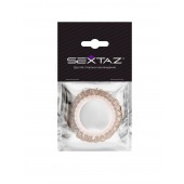 Эрекционное кольцо с бежевыми «ресничками» - Sextaz - в Березниках купить с доставкой