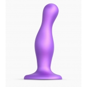 Фиолетовая насадка Strap-On-Me Dildo Plug Curvy size M - Strap-on-me - купить с доставкой в Березниках