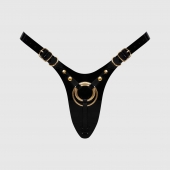 Черный пояс для фиксации насадок Strap-On-Me Leatherette Harness Fabulous - Strap-on-me - купить с доставкой в Березниках