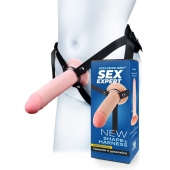 Мужской полый страпон на регулируемых ремешках - 22 см. - Sex Expert - купить с доставкой в Березниках