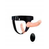 Женский страпон с 2 насадками, вибрацией и пультом ДУ - Erowoman-Eroman - купить с доставкой в Березниках