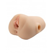 Телесный мастурбатор с вибрацией Double Pounder Vibrating Squeeze Stroker - Pipedream - в Березниках купить с доставкой