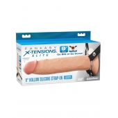 Телесный пустотелый фаллопротез 9’’ Hollow Silicone Strap-On - 24,1 см. - Pipedream - купить с доставкой в Березниках