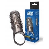 Дымчатая насадка на пенис с выпуклостями - 12 см. - Sex Expert - в Березниках купить с доставкой