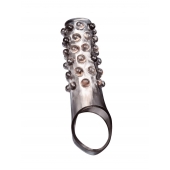 Дымчатая насадка на пенис с выпуклостями - 11 см. - Sex Expert - в Березниках купить с доставкой