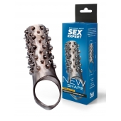 Дымчатая насадка на пенис с шипами и выпуклостями - 12,5 см. - Sex Expert - в Березниках купить с доставкой