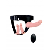 Женский страпон с 3 насадками и вибрацией - Erowoman-Eroman - купить с доставкой в Березниках