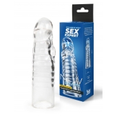 Прозрачная закрытая насадка на член - 15 см. - Sex Expert - в Березниках купить с доставкой