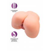 Телесный мастурбатор в форме попки с 2 любовными входами - No Name - в Березниках купить с доставкой