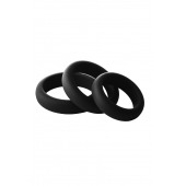 Набор из 3 черных эрекционных колец Smooth Silicone Cockring Pack - Dream Toys - в Березниках купить с доставкой