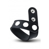 Черное эрекционное кольцо на кнопках - Blush Novelties - в Березниках купить с доставкой