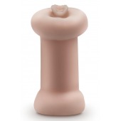 Телесный люминесцентный двусторонний мастурбатор Tasha - Blush Novelties - в Березниках купить с доставкой