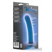 Синяя насадка с гладкой поверхностью Surrender 5.75 Inch Intermediate Pegging Dildo - 14,6 см. - Blush Novelties - купить с доставкой в Березниках