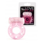 Розовое эрекционное виброкольцо с бабочкой - 1137 - в Березниках купить с доставкой