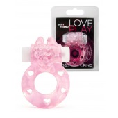 Розовое эрекционное виброкольцо в форме зайчика - 1137 - в Березниках купить с доставкой