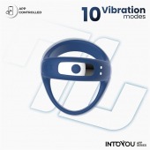 Синее интерактивное эрекционное виброкольцо Rank - Intoyou - в Березниках купить с доставкой