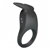 Черное перезаряжаемое виброкольцо Carlton - Baile - в Березниках купить с доставкой