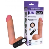 Фаллическая насадка Харнесс UNICOCK 6  с вибрацией - 18 см. - LOVETOY (А-Полимер) - купить с доставкой в Березниках