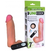 Фаллическая насадка Харнесс UNICOCK 7  с вибрацией - 19 см. - LOVETOY (А-Полимер) - купить с доставкой в Березниках