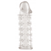 Гелевая прозрачная насадка с шипами - 12 см. - Toyfa Basic - в Березниках купить с доставкой