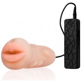 Мастурбатор-ротик с вибрацией REALSTUFF VIBRATING MASTURBATOR MOUTH - Dream Toys - в Березниках купить с доставкой
