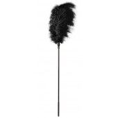 Стек с большим чёрным пером Large Feather Tickler - 65 см. - Blush Novelties - купить с доставкой в Березниках