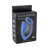 Синее эрекционное кольцо с анальной пробкой Button Anal Plug - Lola Games - в Березниках купить с доставкой