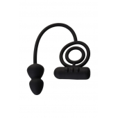 Чёрное эрекционное кольцо с вибропулькой и анальным хвостом - Erotist Adult Toys - в Березниках купить с доставкой