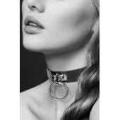 Узенький ошейник из полиуретана с кольцом - Bijoux Pour Toi - купить с доставкой в Березниках