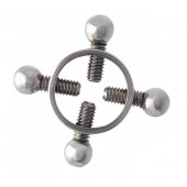 Серебристые зажимы для сосков на винтах - ToyFa - купить с доставкой в Березниках