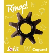 Чёрное эрекционное кольцо Rings Cogweel - Lola Games - в Березниках купить с доставкой