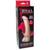 Телесная насадка REAL Standard с усиками на основании - 19 см. - LOVETOY (А-Полимер) - купить с доставкой в Березниках