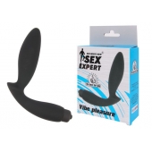 Чёрный вибростимулятор простаты Sex Expert Vibe Pleasure - Sex Expert - в Березниках купить с доставкой