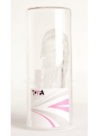 Прозрачная гелевая насадка с клиторальным отростком - 13 см. - Toyfa Basic - в Березниках купить с доставкой