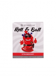 Стимулирующий презерватив-насадка Roll   Ball Strawberry - Sitabella - купить с доставкой в Березниках