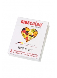 Жёлтые презервативы Masculan Ultra Tutti-Frutti с фруктовым ароматом - 3 шт. - Masculan - купить с доставкой в Березниках