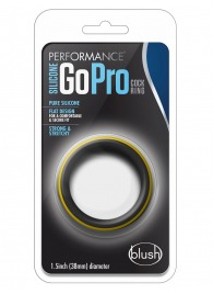 Черно-желтое силиконовое эрекционное кольцо Silicone Go Pro Cock Ring - Blush Novelties - в Березниках купить с доставкой