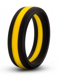 Черно-желтое силиконовое эрекционное кольцо Silicone Go Pro Cock Ring - Blush Novelties - в Березниках купить с доставкой
