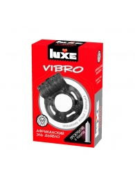 Чёрное эрекционное виброкольцо Luxe VIBRO  Африканский Эль Дьябло  + презерватив - Luxe - в Березниках купить с доставкой