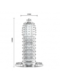 Закрытая прозрачная насадка Crystal sleeve - 12 см. - Erowoman-Eroman - в Березниках купить с доставкой