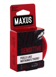 Ультратонкие презервативы в железном кейсе MAXUS Sensitive - 3 шт. - Maxus - купить с доставкой в Березниках