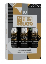 Подарочный набор вкусовых лубрикантов Tri-Me Triple Pack Gelato - System JO - купить с доставкой в Березниках