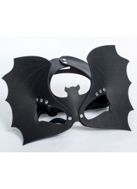 Черная кожаная маска на глаза  Летучая мышь - Sitabella - купить с доставкой в Березниках