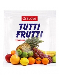 Пробник гель-смазки Tutti-frutti со вкусом тропических фруктов - 4 гр. - Биоритм - купить с доставкой в Березниках