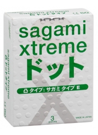 Презервативы Sagami Xtreme SUPER DOTS с точками - 3 шт. - Sagami - купить с доставкой в Березниках