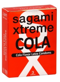 Ароматизированные презервативы Sagami Xtreme COLA - 3 шт. - Sagami - купить с доставкой в Березниках