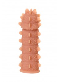 Телесная реалистичная насадка KOKOS Extreme Sleeve 04 с дополнительной стимуляцией - 12,7 см. - KOKOS - в Березниках купить с доставкой